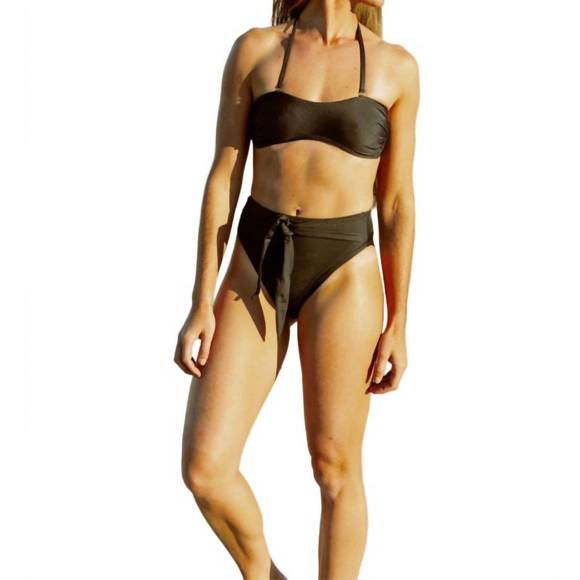 NEW OLIVE SURF the mel bikini top in noir - Picture 2 of 3